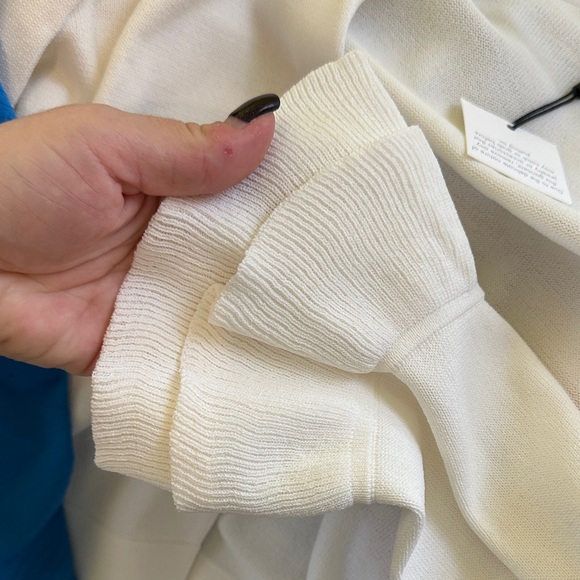 Calvin Klein Cream Ruffle Sleeve Cardigan new Xsmall - Picture 4 of 4